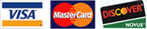 We accept Visa, MasterCard and Discover